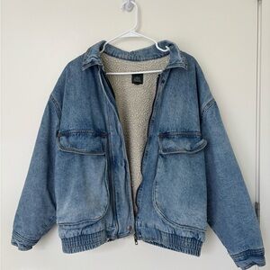 Wild Fable Sherpa Lined Denim Jacket - M